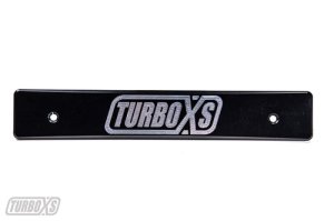 Subaru WRX STI License Plate Delete - Turbo XS - Billet Aluminum - Black - `15-`19